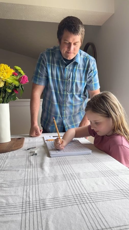 Instagram post by @charlieandcrewdad for Mr. Pen. Caption reads: [...] to learning the word. Head over to mrpen.com....