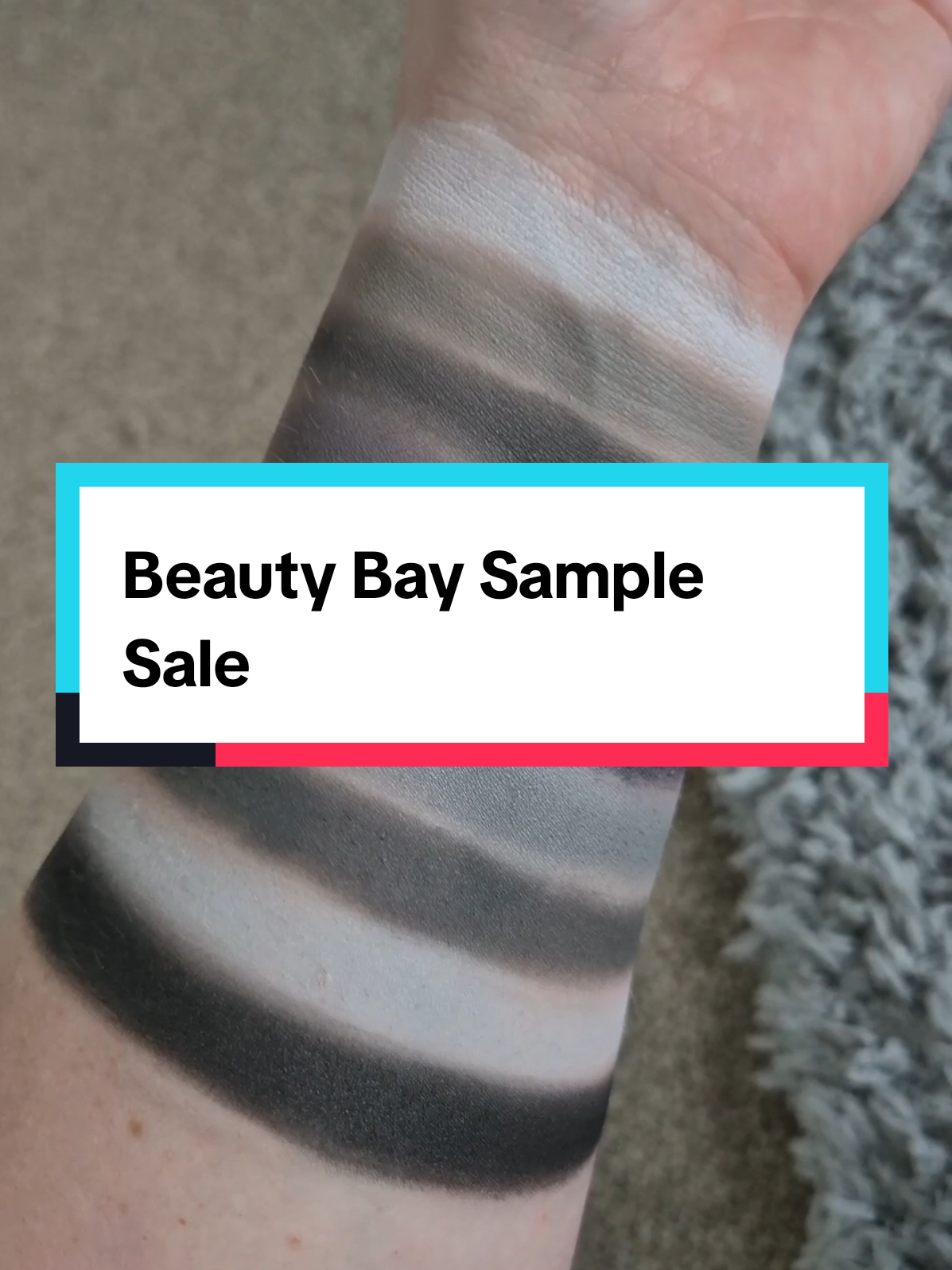 TikTok post by @beautywithtammy for Beauty Bay. Caption reads: 9 insanely pigmented matte cool toned eyeshadows....