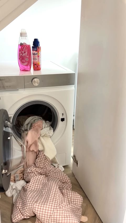 Instagram post by @homewithroo for Cleanipedia. Caption reads: [...] slaps even on the shortest cycle 👏🫧....