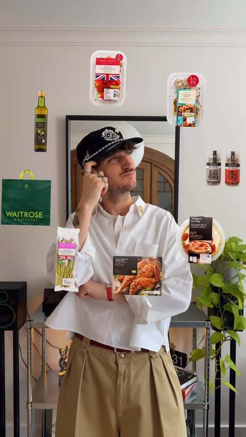 Instagram post by @alessandro.marfella for Waitrose. Caption reads: [...] No.1 BBQ Curried Spatchcock Chicken by....