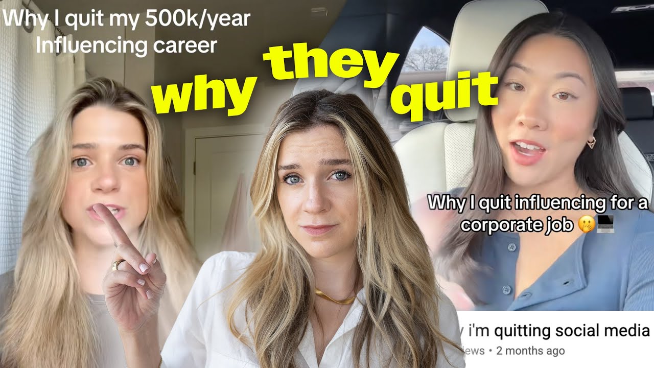 YouTube post by @StepbyStep-s5b for Cure Hydration. Caption reads: Influencers Are Quitting To Get 9-5 Jobs.... Why?.