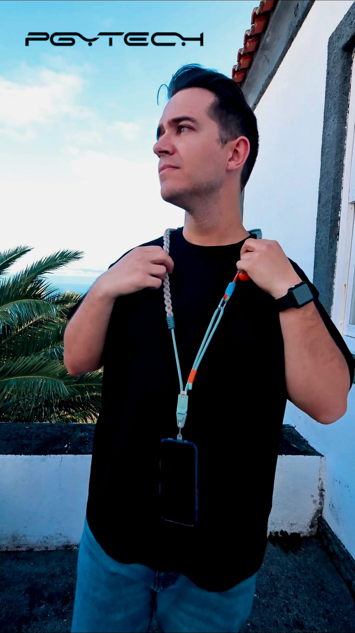 Instagram post by @mrjasonsantos for PGYTECH. Caption reads: New gear unlocked: the @pgytech.fr Magcam Grip +....