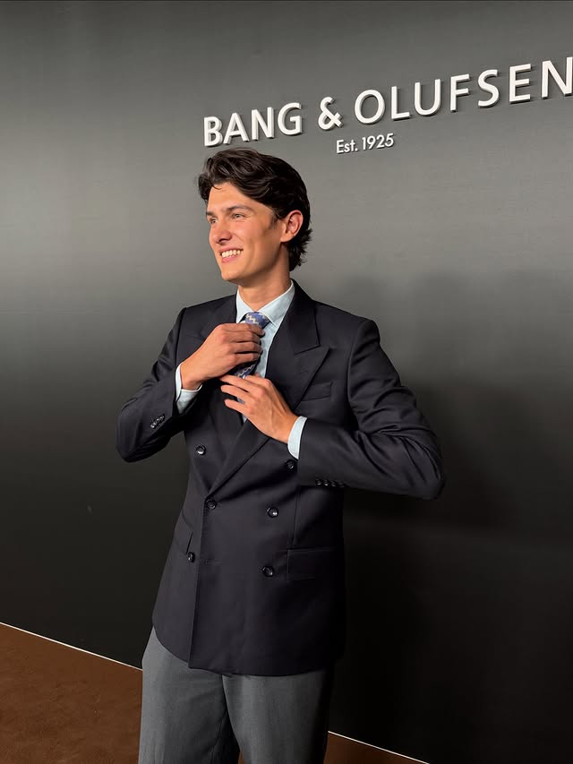 Instagram post by @nikolaitildanmark for Bang & Olufsen. Caption reads: [...] 100 years of Danish innovation @bangolufsen....