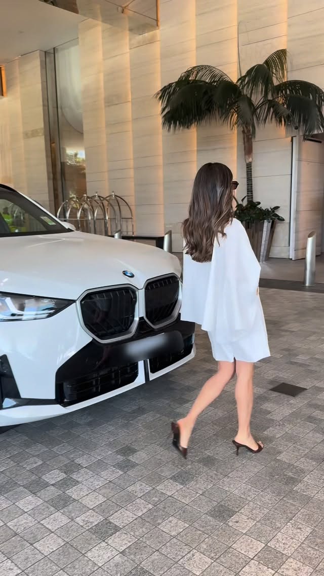 Instagram post by @jessieadamopearce for BMW. Caption reads: Adventures with Henry just got a stylish upgrade....