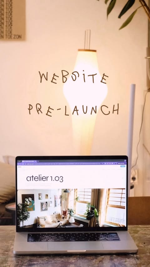 Instagram post by @atelier_1.03 for Wix. Caption reads: [...] NEWS! We’re launching a website with @wix....