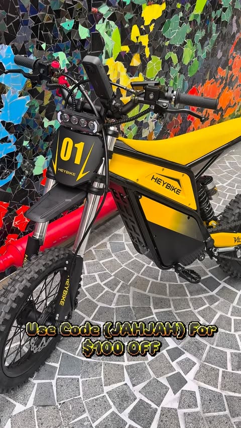 Instagram post by @jahjah_4x for Heybike. Caption reads: 10/10 @heybike_official I Recommend 🔥💫 Use Code....