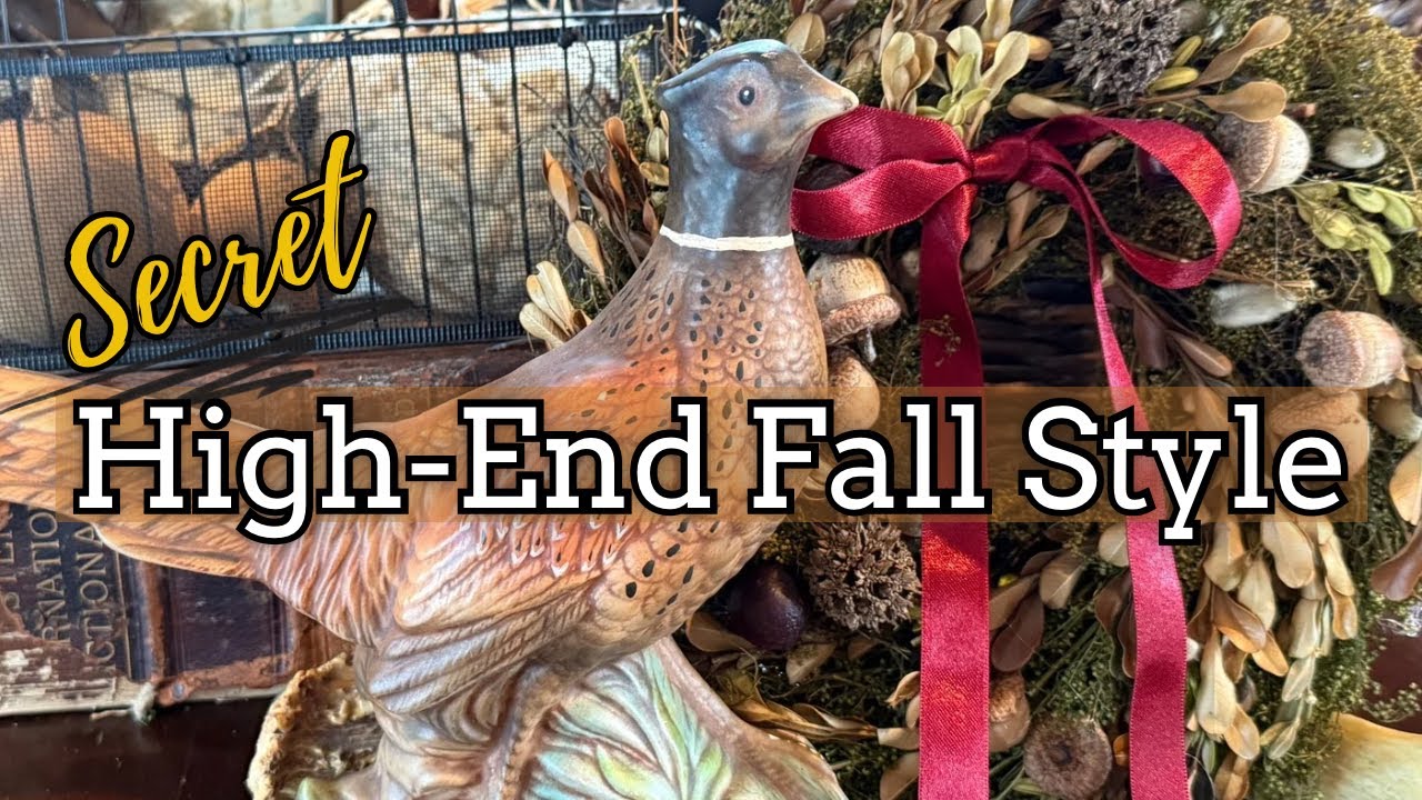 YouTube post by @CanterburyCottage for Imgur. Caption reads: The Cheap Secret to High-End Fall Decor.