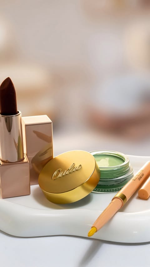 Instagram post by @herdailypixel for Oulac Cosmetics. Caption reads: [...] the prettiest makeup combo from....