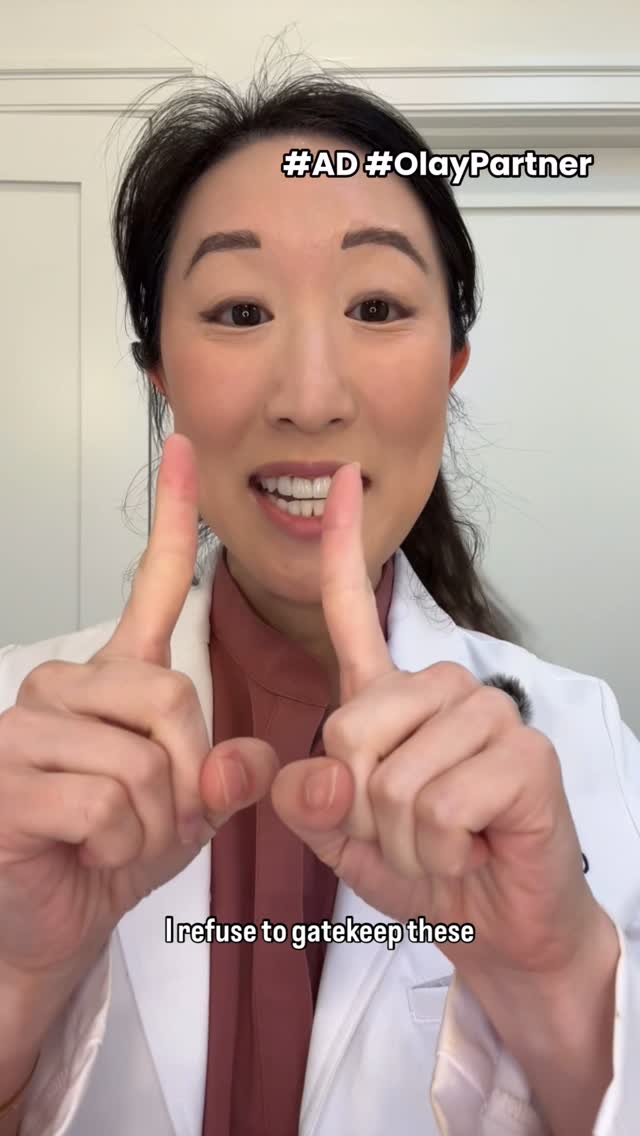 Instagram post by @teawithmd for OLAY. Caption reads: Not gatekeeping these shower hacks that you need....
