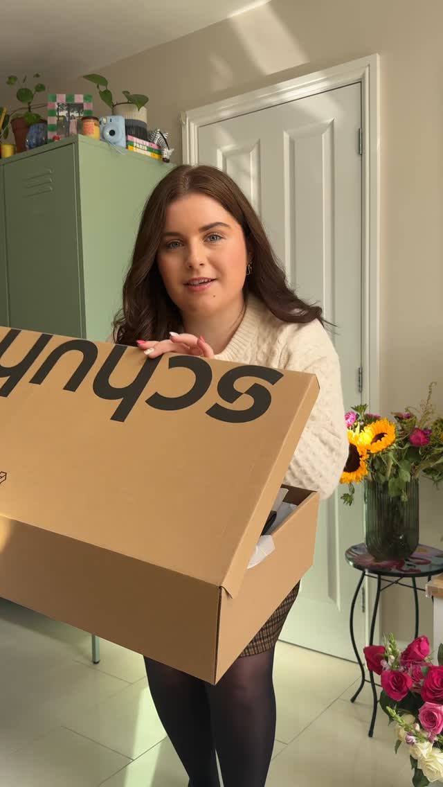 Instagram post by @itsabinunn for Schuh. Caption reads: the search for CUTE black knee boots that fit our....