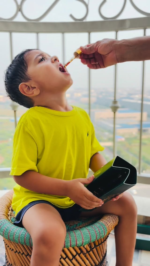 Instagram post by @yuvu_n_mommy for Vasu Healthcare. Caption reads: As a mom, I’m always looking for gentle and....