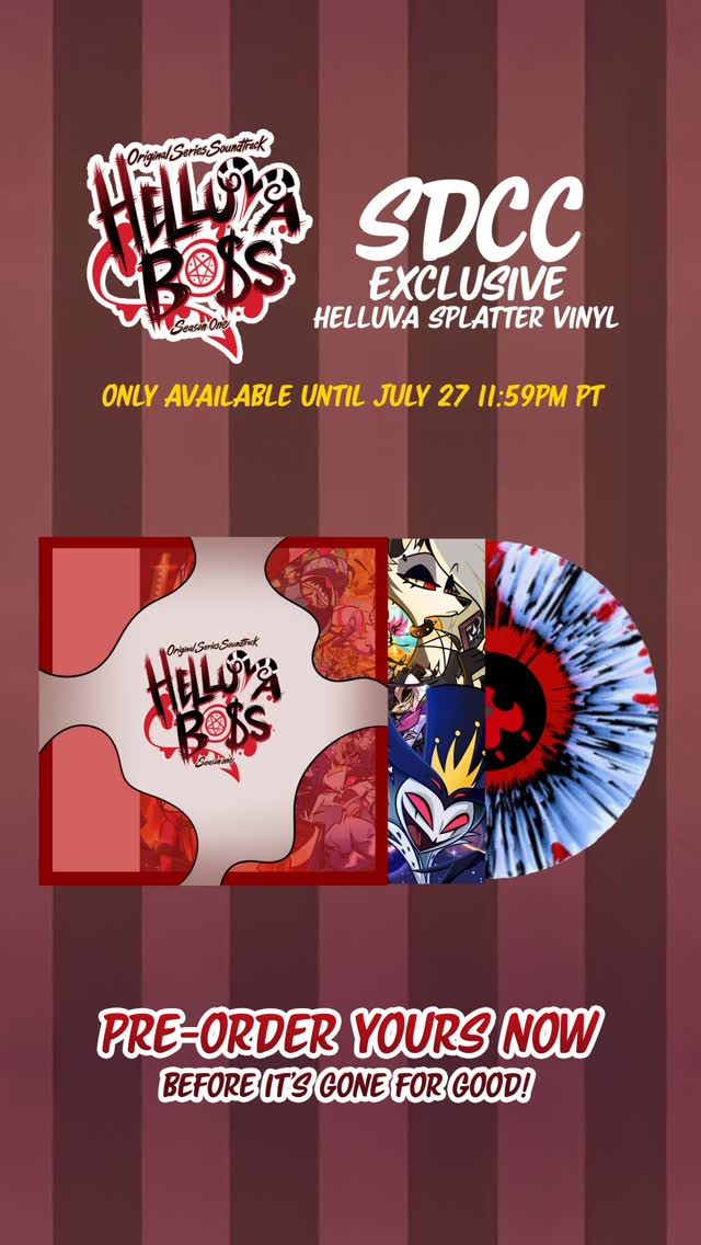 Instagram post by @spindlehorsetoons for Atlantic Records. Caption reads: Take a look inside the limited edition Helluva....