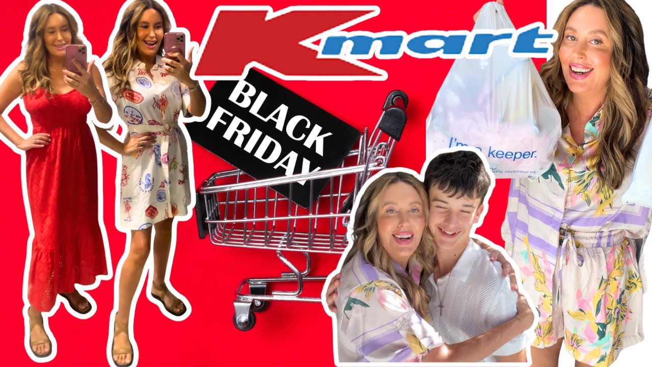 YouTube post by @AustralianWomensLifeAndStyle for Petalandpup. Caption reads: Come Black Friday shopping with me at Kmart! 🛍️✨....