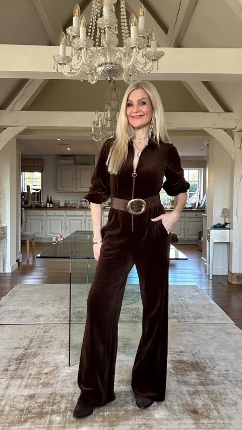 Instagram post by an influencer for Bridie and Bert. Caption reads: [...] velvet jumpsuit is from @bridieandbert - a....