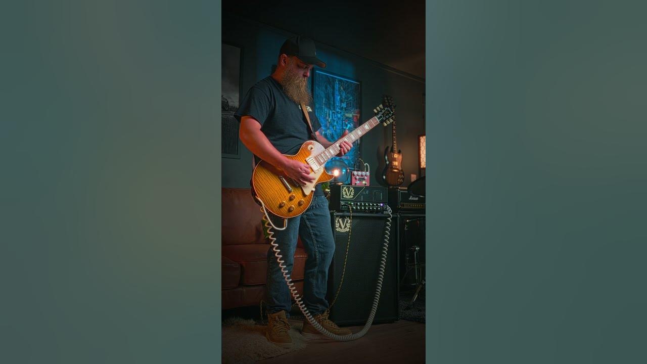 YouTube post by @jamiemorrissey for Gibson. Caption reads: [...] Protein V4 This was using a @gibsonguitar R8....
