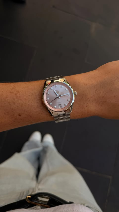 Instagram post by @amypejkovic for TAG Heuer. Caption reads: [...] weekend #f1 #formula1 #taghever #ausgp....