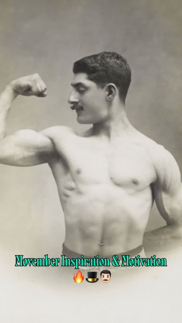 Instagram post by @hotvictorians for Movember. Caption reads: Ah, the noble Victorian moustache — waxed,....