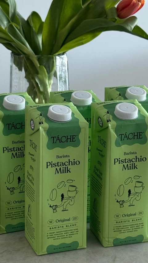 Instagram post by @wellnessbysof for Táche. Caption reads: new little addition to my morning matcha routine....