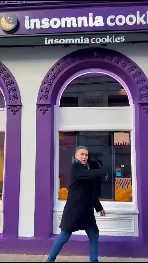 Instagram post by @queenofscottyroad for Insomnia Cookies. Caption reads: 🚨 🍪 INSOMNIA COOKIES GRAND OPENING 🍪 🚨 

🗓️....