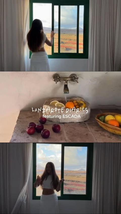 Instagram post by @paulaherreronav for Escada Fragrances. Caption reads: A few days on the island with @escadafragrances....