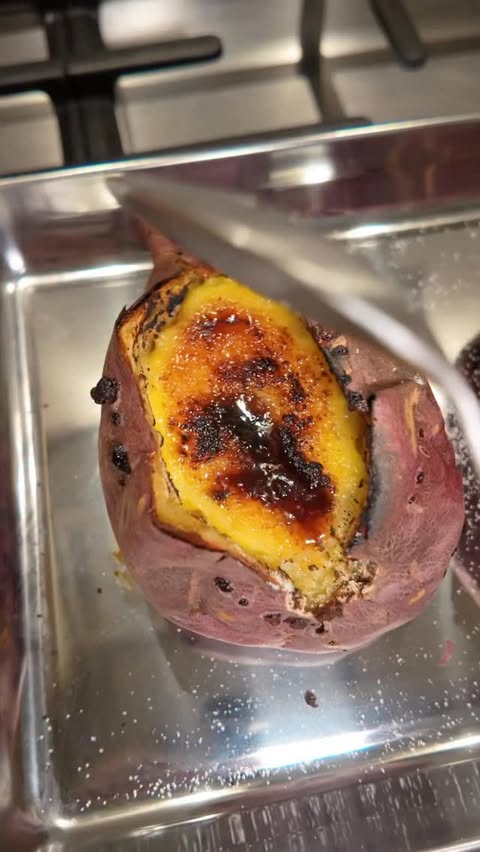 Instagram post by @eatingalonediaries for Crate and Barrel. Caption reads: Day 15/25 cooking until Christmas!! Crème brûlée....