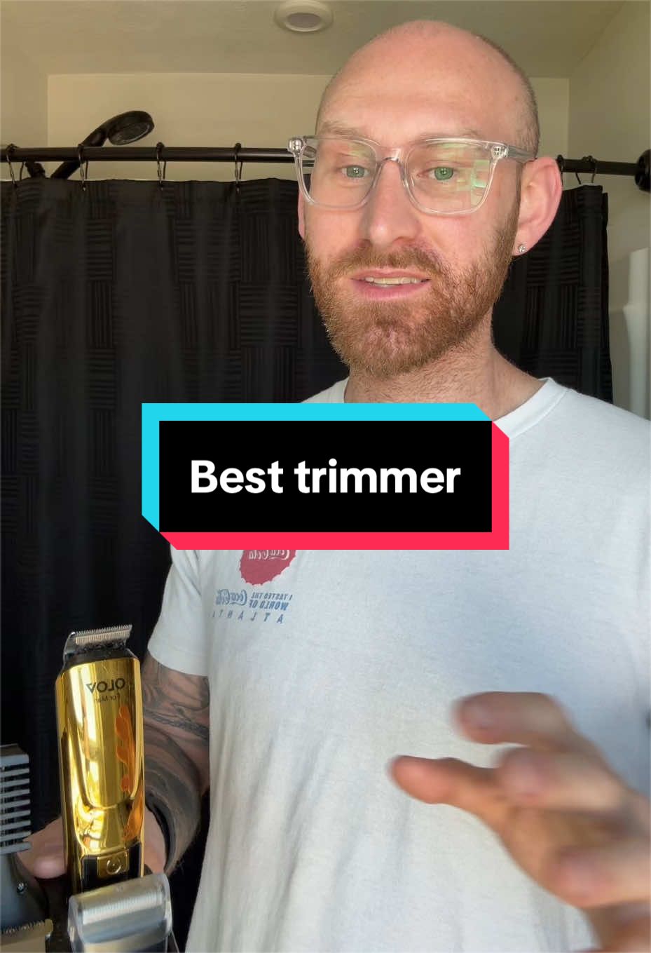 TikTok post by @officialcodyferrell for OLOV. Caption reads: @OLOV has this amazing 21 piece trimmer kit and....