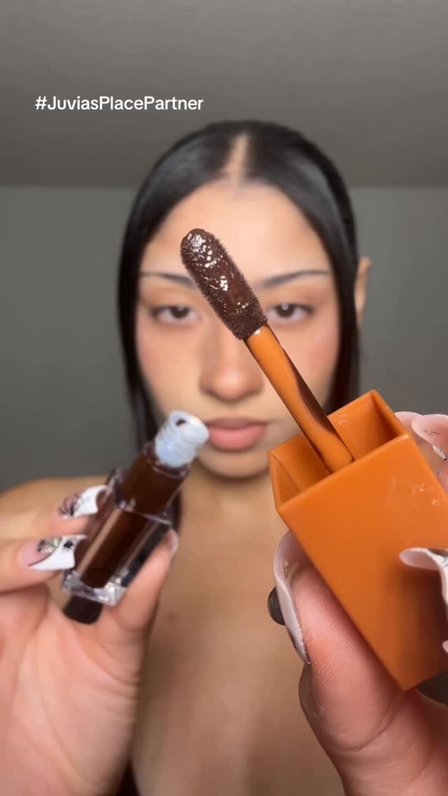 Instagram post by @makeupbychinaa for Juvia’s Place. Caption reads: Trying the @juviasplace Coffee shop collection....