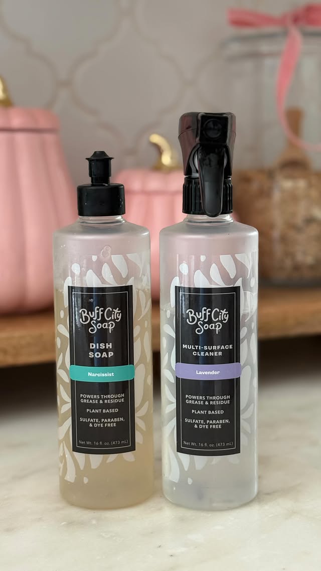Instagram post by @tashmopolitancouture for Buff City Soap. Caption reads: [...] clean with your favorite scents from....