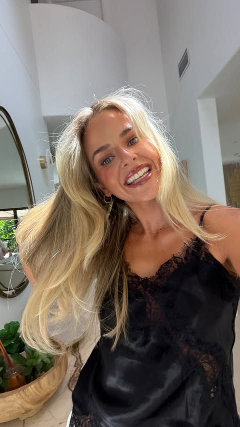 Instagram post by @elizakohler for MONDAY Haircare. Caption reads: good hair day, from home MONDAY haircare + a....