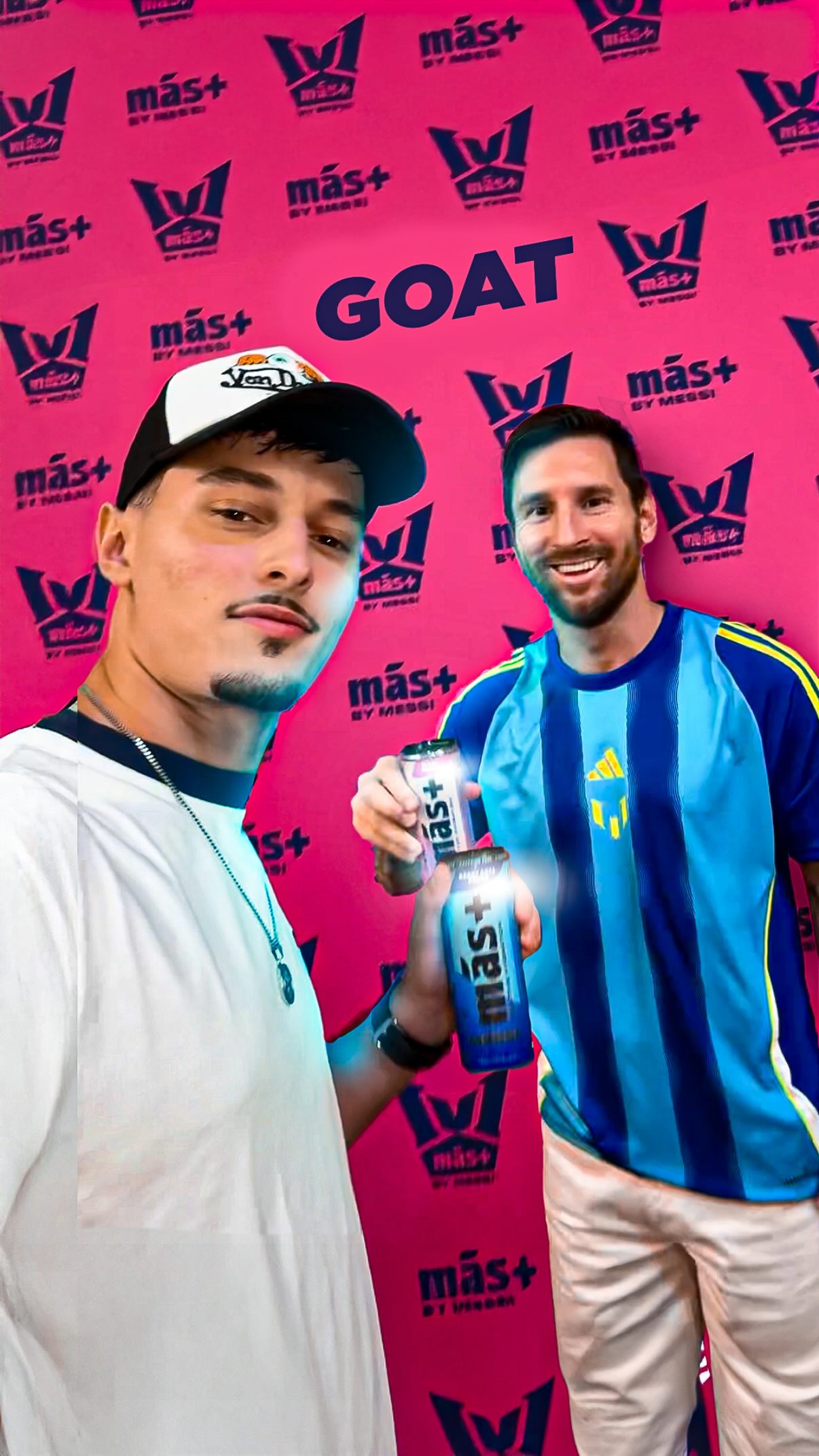 Instagram post by @nikolaisavic for Más+ by Messi. Caption reads: Ad | Cheers Messiiii 👨🏼‍🍳🐐
- @masbymessi....