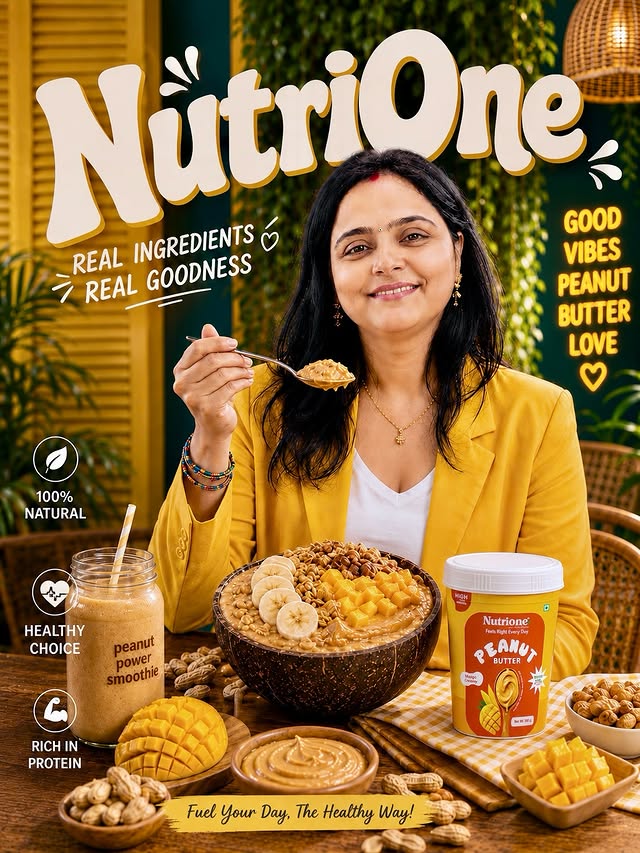 Instagram post by @neelamnjoshi for Nutrione. Caption reads: Nutrione - Feels right everyday ♥️🥰👌 Aur Ai hai....