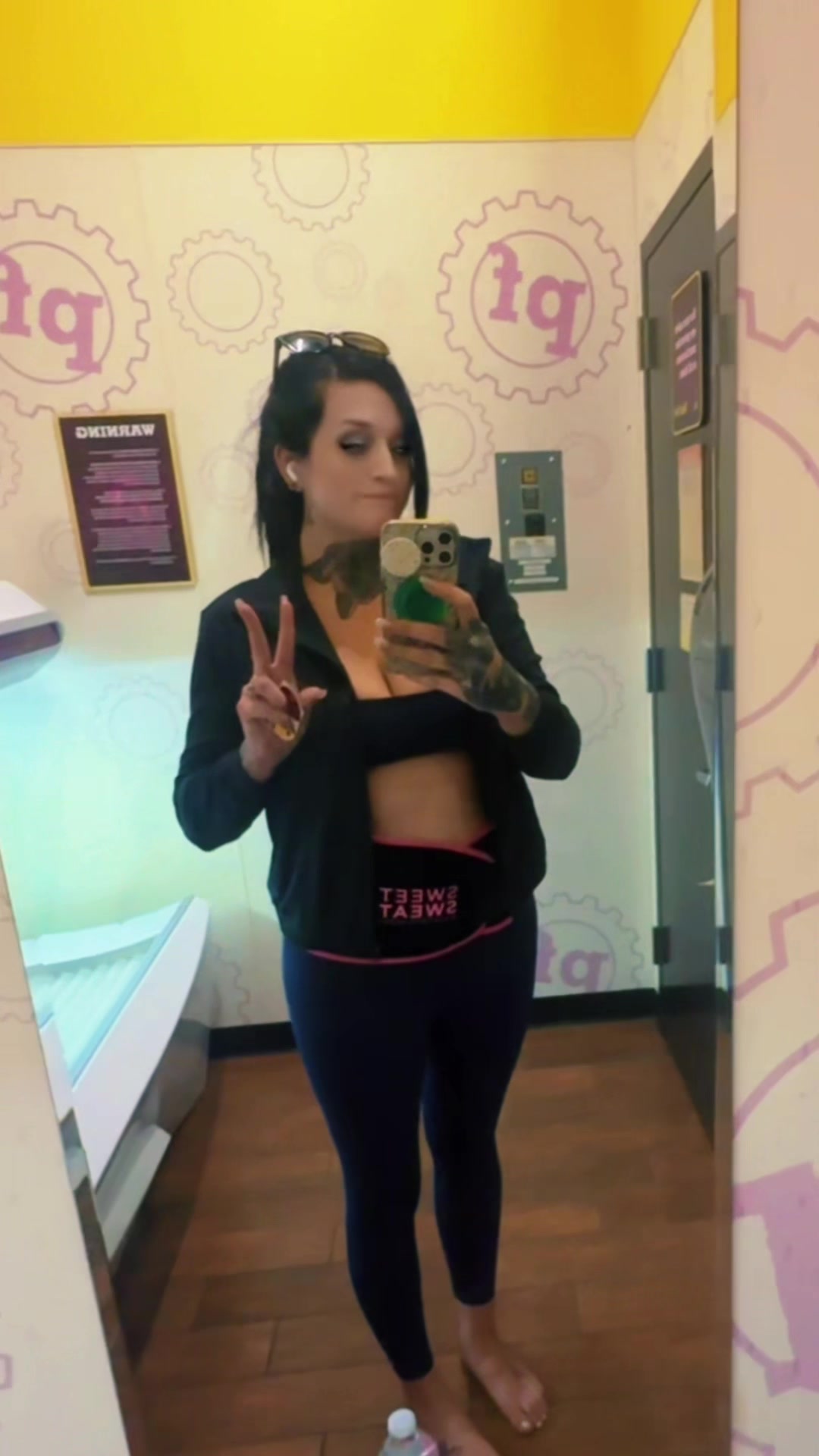 TikTok post by @leaisabellabates for Sweet Sweat. Caption reads: @sweetsweat #fyp #bulma #viral [...].