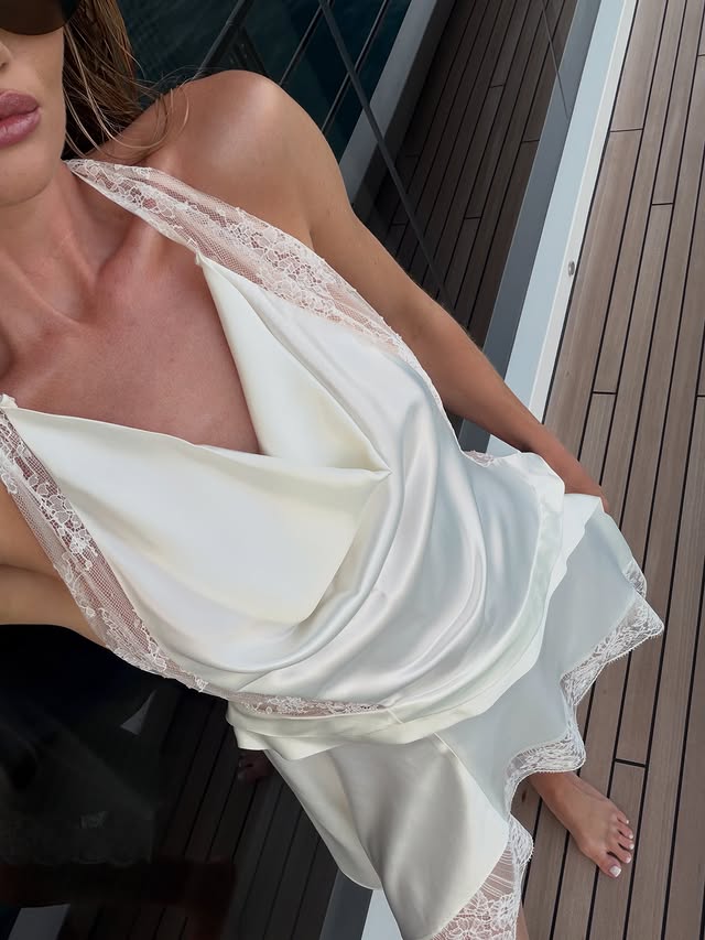 Instagram post by @rosiehw for FWRD. Caption reads: Slip into Summer 🤍 @revolve.losangeles @fwrd •....