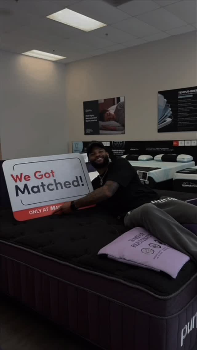 Instagram post by @ncollins_4 for Mattress Firm. Caption reads: Snagged the perfect bed at @mattressfirm 🛏️🔥 and....