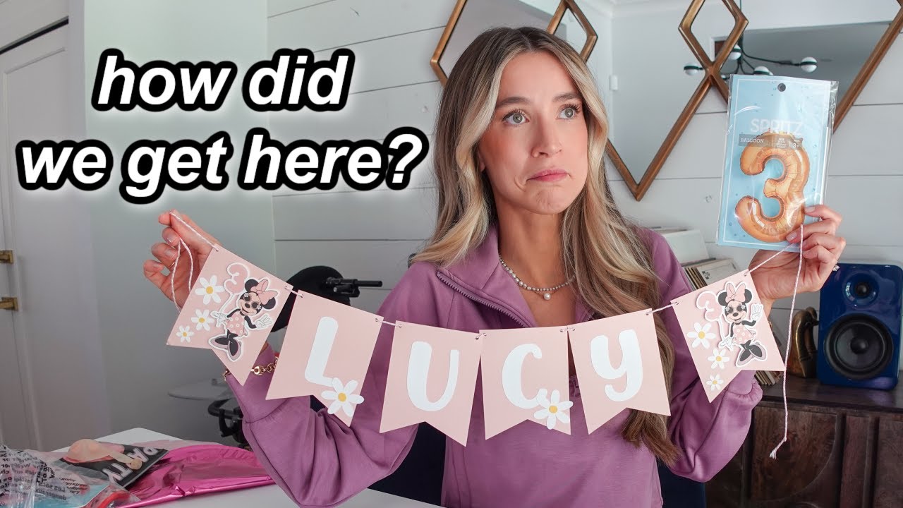 YouTube post by @leighannsays for Senita Athletics. Caption reads: how did we get here?? party prep weekend vlog |....