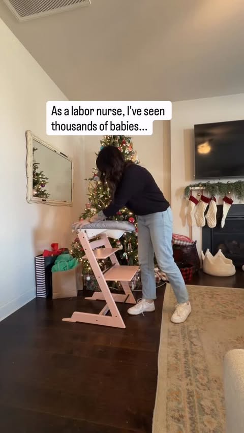 Instagram post by @labor.nurse.mama for Stokke. Caption reads: I know you’ve probably scrolled past a million....