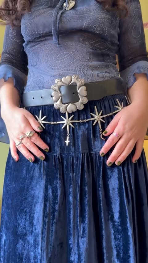 Instagram post by @hyacinthoney for Hard Jewelry. Caption reads: AD 🦋 accessorizing with @hardjewelry whimsyfying....