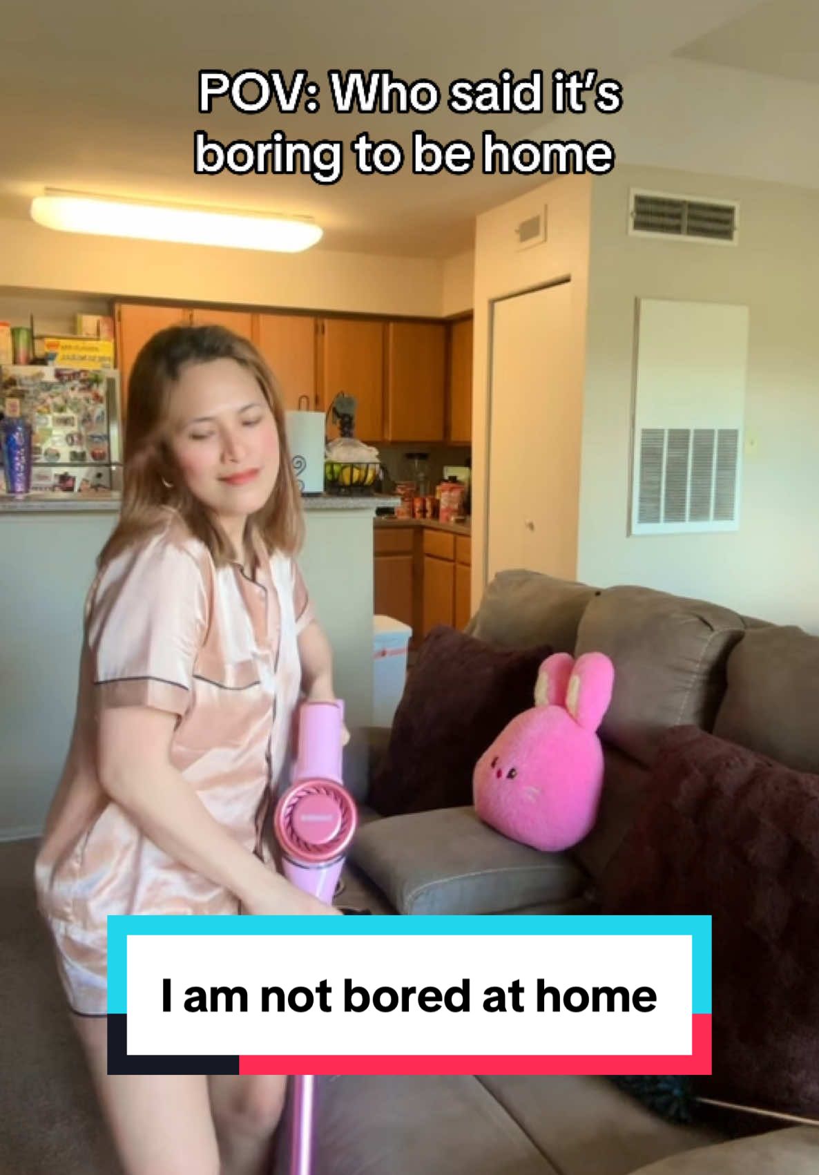 TikTok post by @jinleeloka for Homeika. Caption reads: Who said staying in can’t be exciting? 🏡✨ ft.....