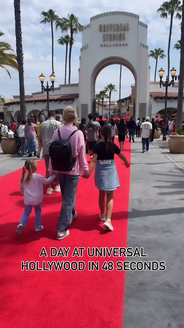 Instagram post by @candiceking for Universal Studios Hollywood. Caption reads: Best day EVER 👏 thank you @unistudios for Fast....