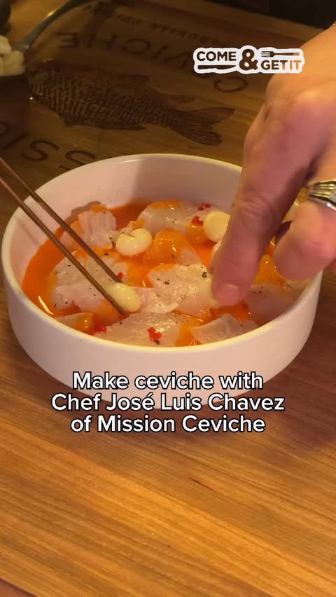 Instagram post by @noahtanen for Food52. Caption reads: NYC meets Lima: @noahtanen tries ceviche three....