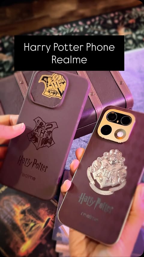 Instagram post by @clevergirlpotter for realme. Caption reads: @realmeglobal has created an official Harry [...].