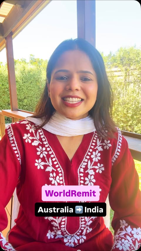 Instagram post by @shweta_sakode for WorldRemit. Caption reads: [...] doesn’t have to be complicated. With....