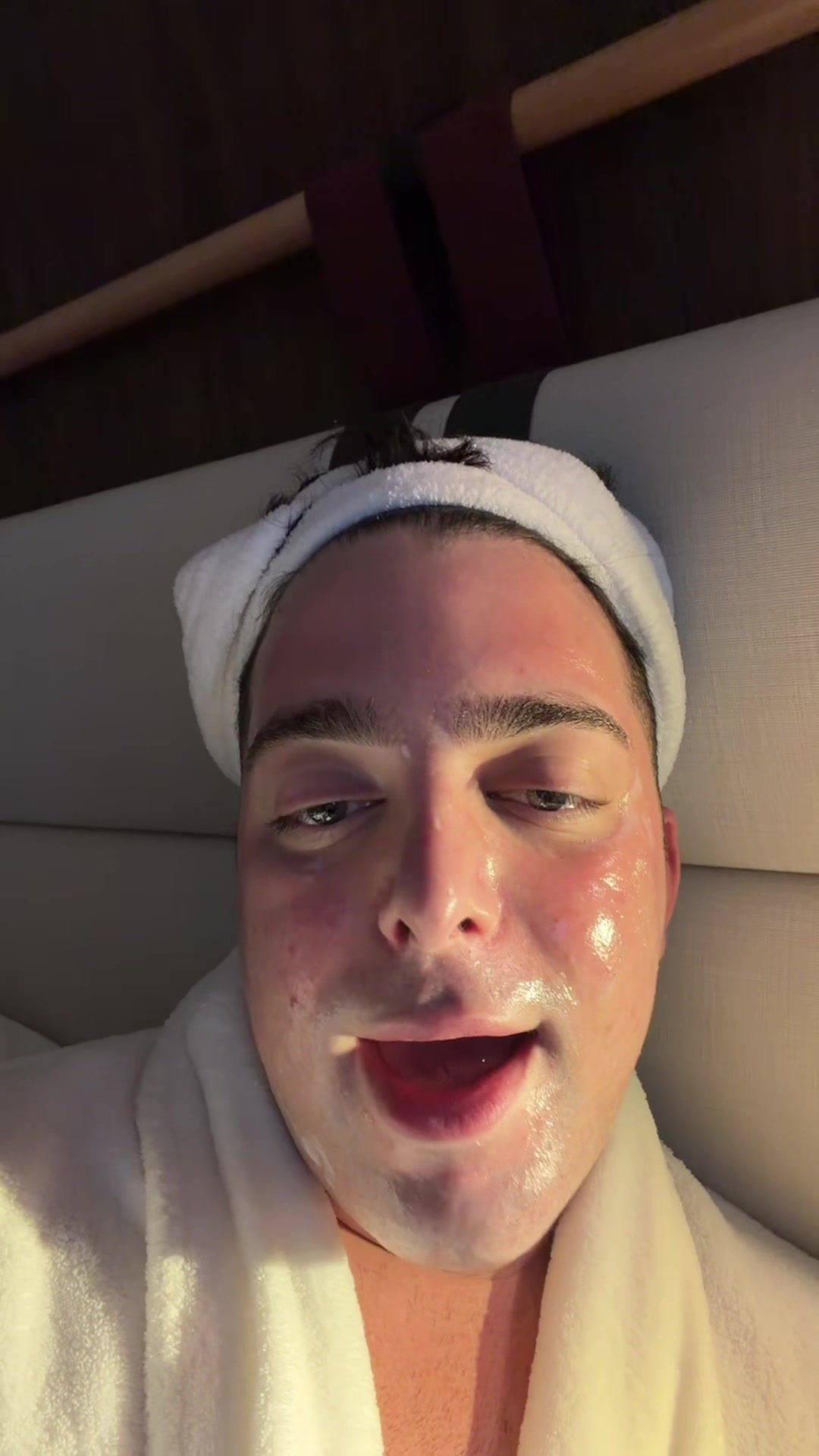 TikTok post by @dylan.kevitch for BYOMA. Caption reads: [...] skin in just 20 mins is giving beaughhhh....