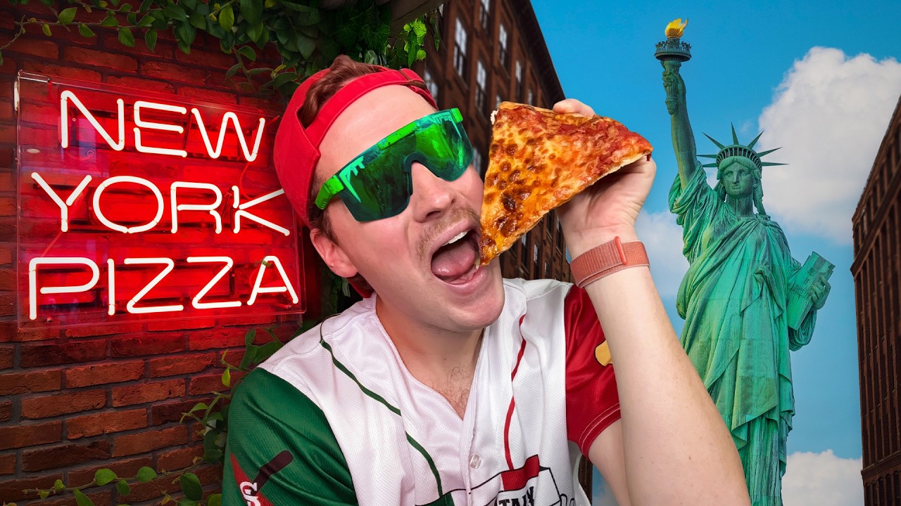 YouTube post by @siryacht for Goldbelly. Caption reads: I Ate The 10 Best Pizzas in New York City.