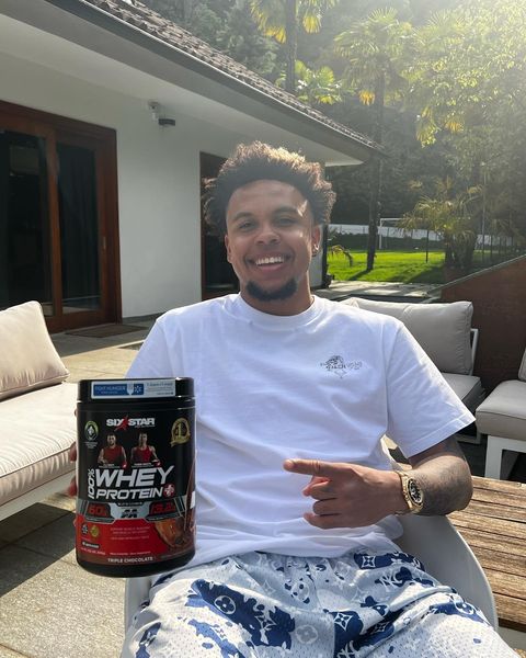 Instagram post by @west.mckennie for Feeding America. Caption reads: [...] to promote their @FeedingAmerica campaign at....