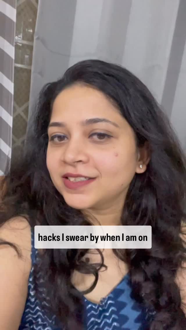 Instagram post by @meghathissside for Evereve. Caption reads: Lazy girl hacks while on my period....