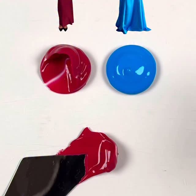 Instagram post by @smashingpencils for Meshki. Caption reads: What color do mixed @meshki dresses make? #ad....