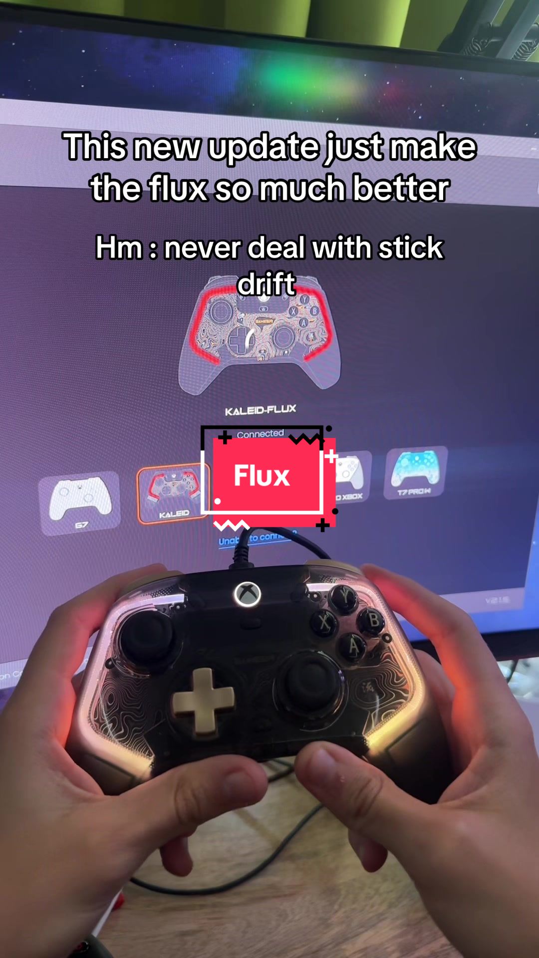 TikTok post by @cookiingeasyt3 for GameSir. Caption reads: [...] so many features under $50 @GameSir Official....