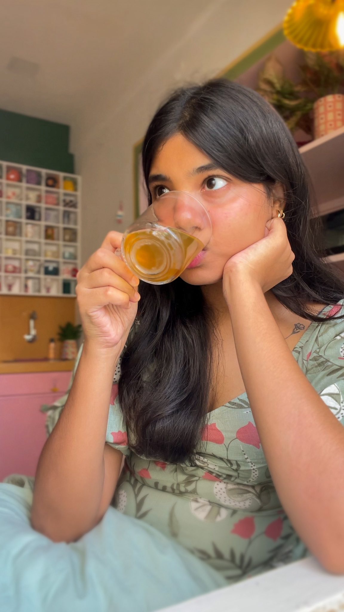 Instagram post by @shivangipithisaria for Lipton. Caption reads: One tiny habit, big difference! From bloating &....