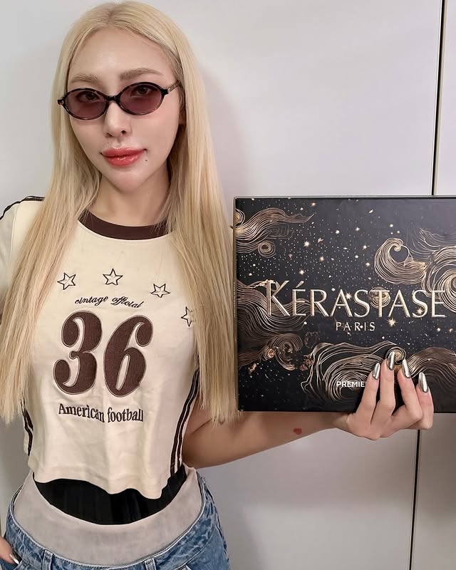 Instagram post by @just_xo_mie for Adore Beauty. Caption reads: [...] @kerastase_official @adorebeauty 📸DEB . . .....